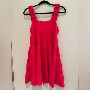 Amanda Uprichard Bright Pink Tiered Dress. Size xs. Excellent condition
